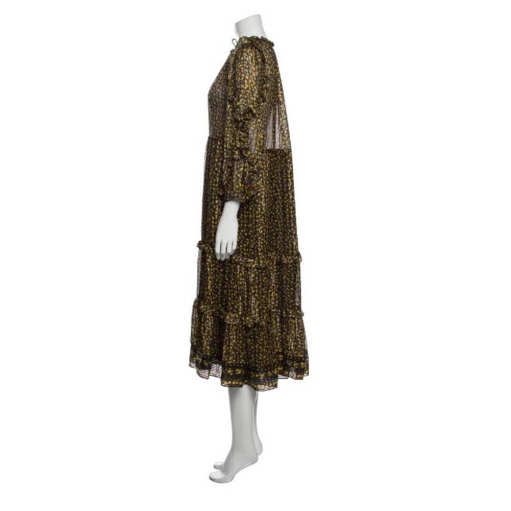 Ulla Johnson Fantine Silk Midi Floral Ruffle Tiered Dress Size 4 New with Tags - Picture 6 of 8